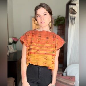 Stunning Marigold Huipil